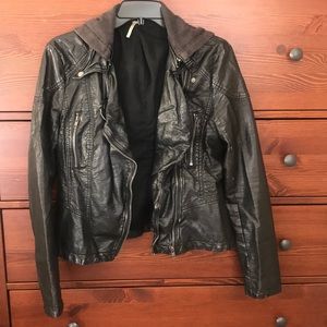 Free people vegan leather jacket